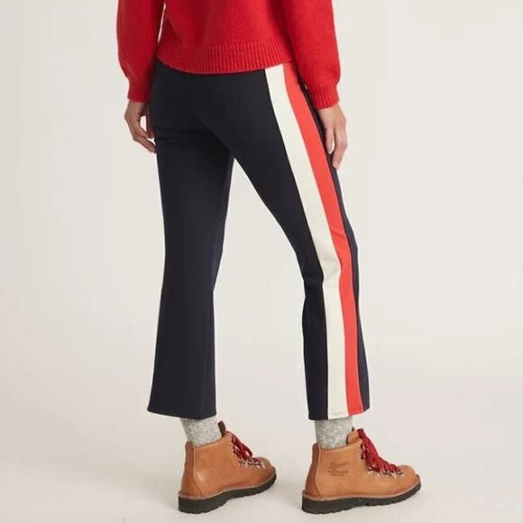 Marine Layer Archive Jordan Ponte Pant Straight Leg Navy Red White Stripe NWT 0 - Picture 4 of 9